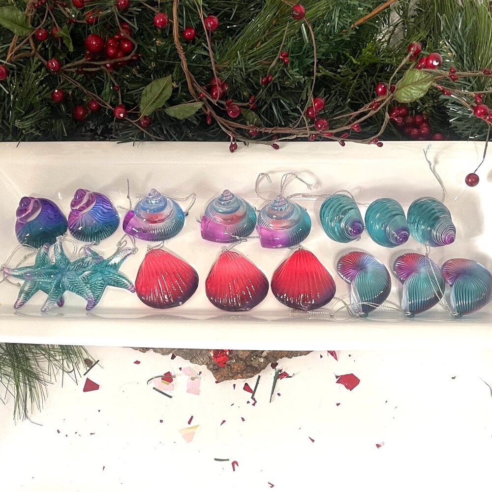 Christmas ornaments ( Set of 17 ornaments ) Nautical Theme.